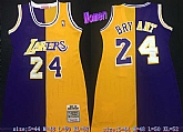 Women Lakers 24 Kobe Bryant Split Yellow Purple 2007-08 Hardwood Classics Jersey,baseball caps,new era cap wholesale,wholesale hats